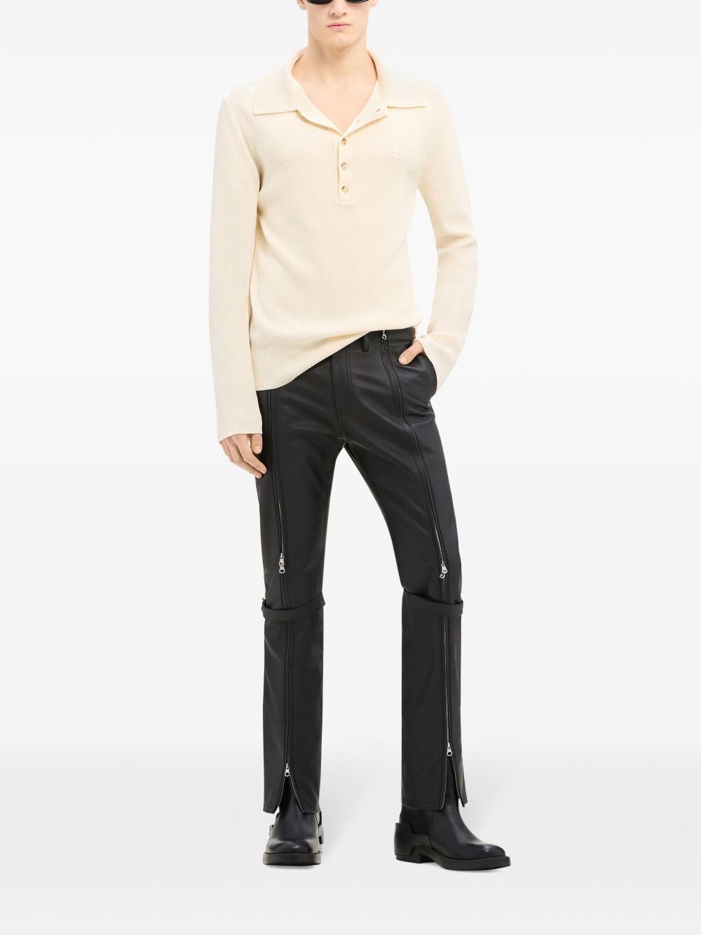 cotton-wool blend polo shirt - 2