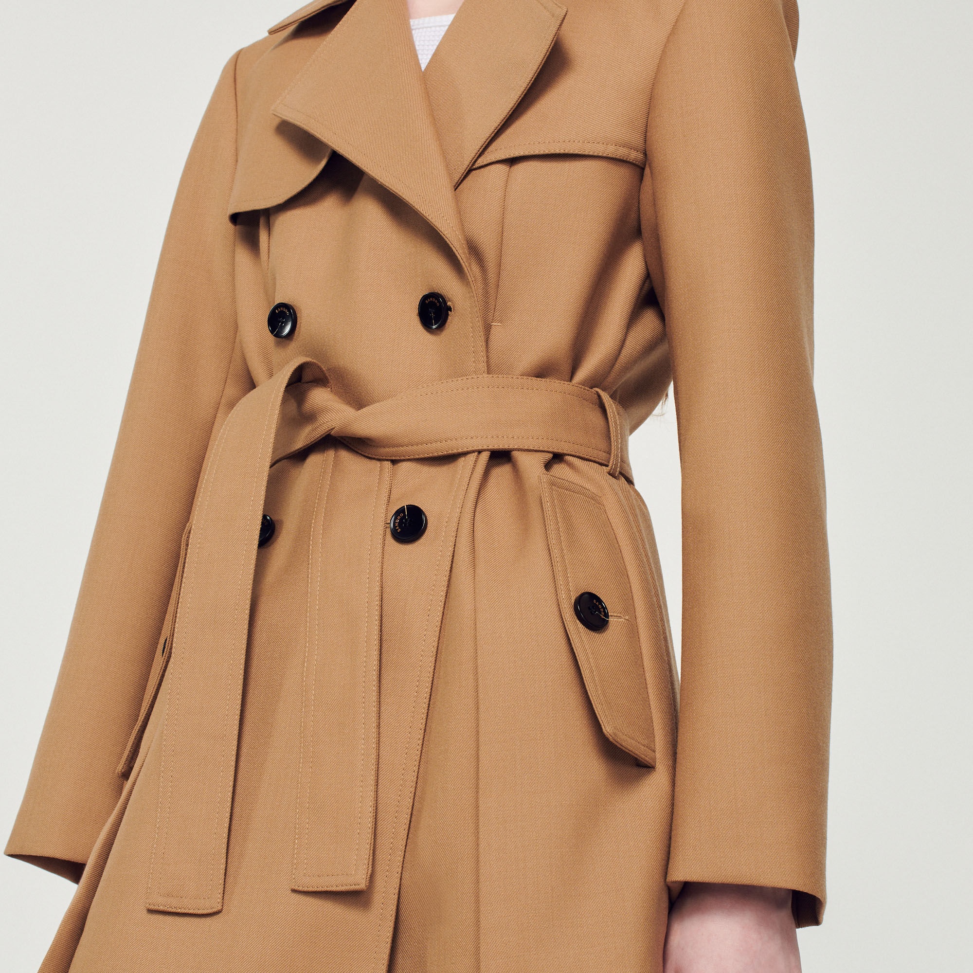 LONG TRENCH-STYLE COAT - 4