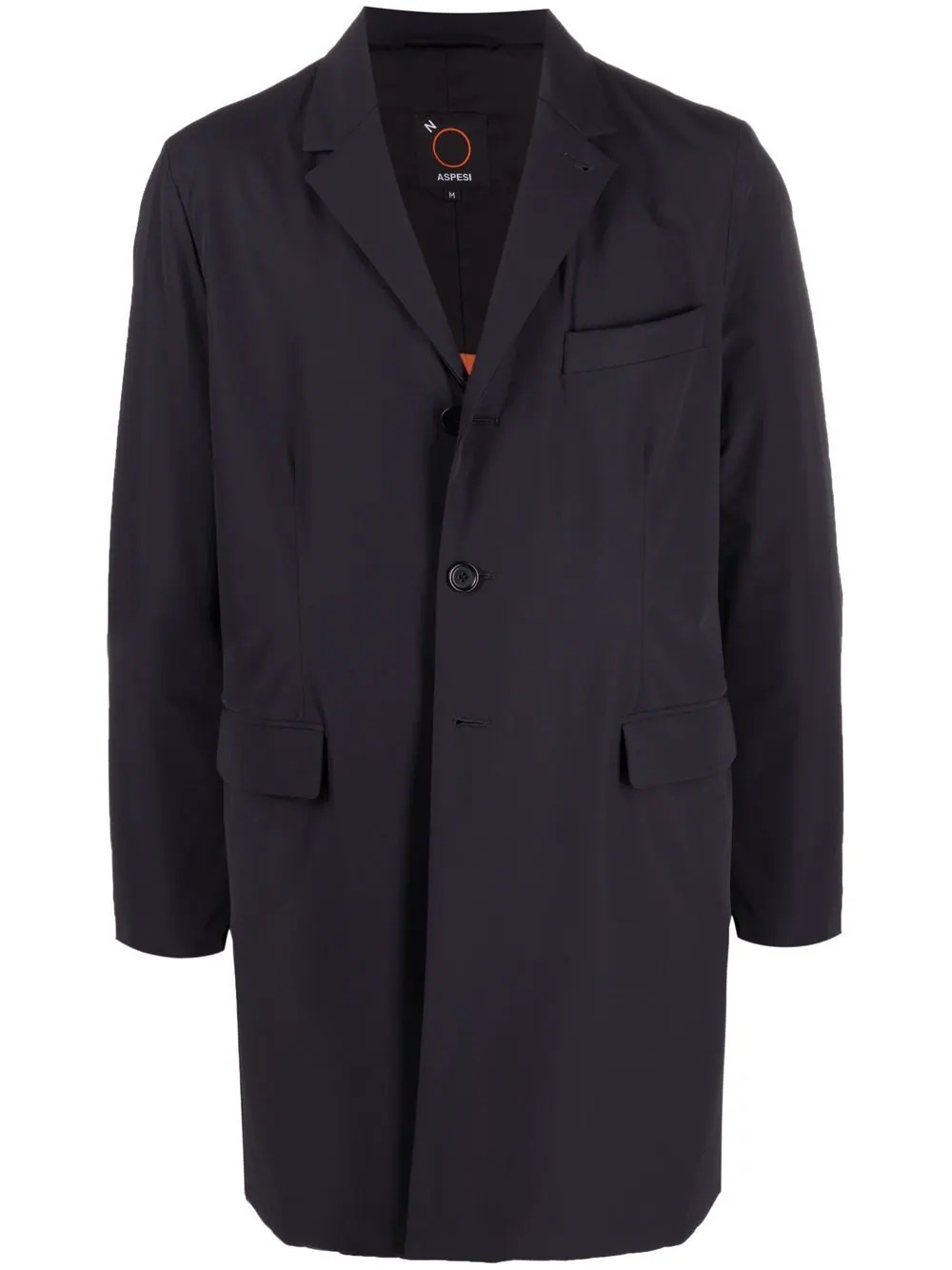 fitted single-breasted coat - 1