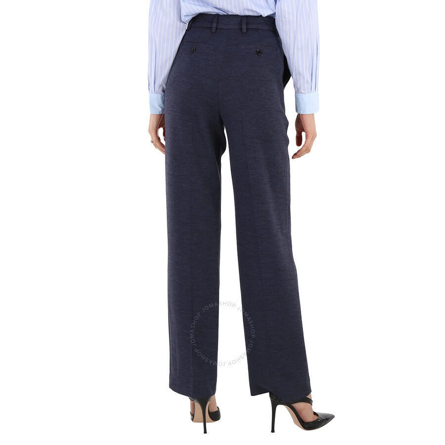Burberry Dark Carbon Pocket Detail Technical Wool Tailored Trousers - 6