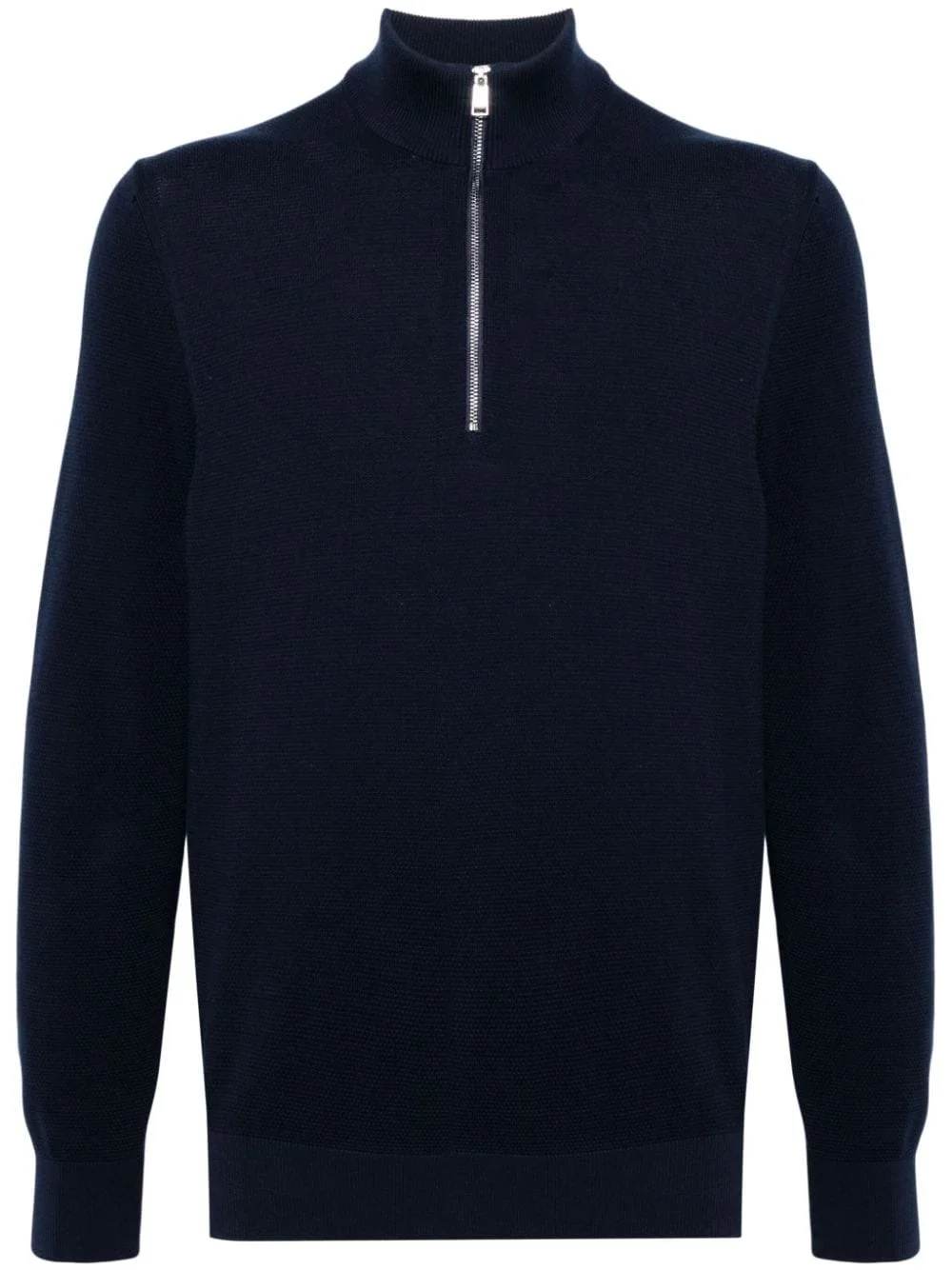 zip-up cotton jumper - 1