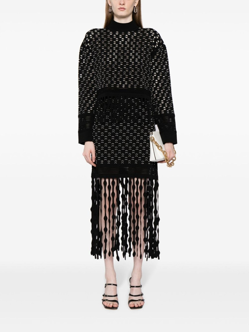 SIMKHAI Filippa Lattice fringed skirt outlook