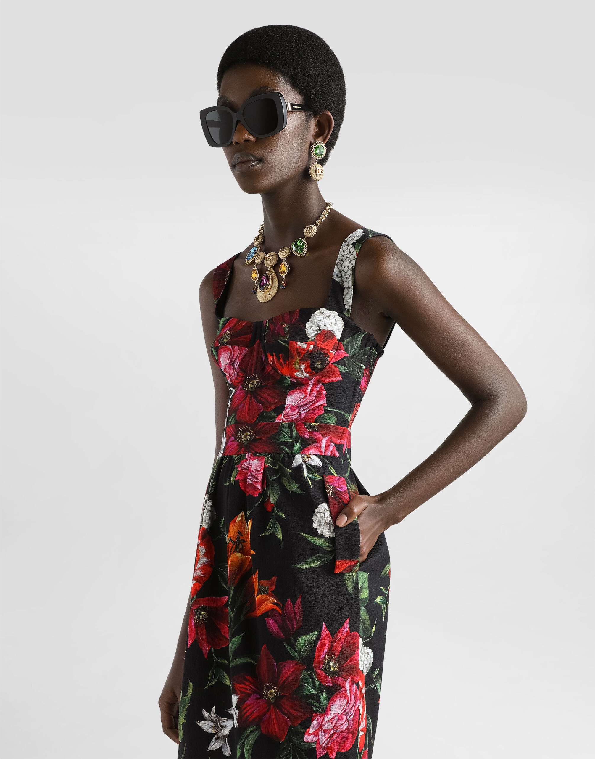 Flower-print dress - 4