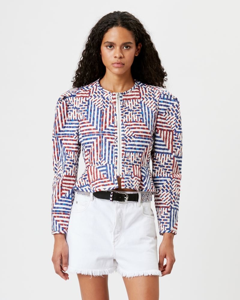 FLAVIA PRINTED COTTON JACKET - 4