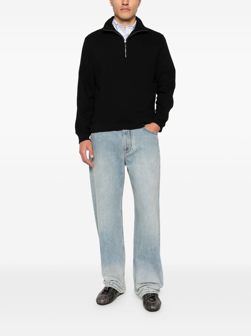 Sandro zip cotton sweatshirt outlook