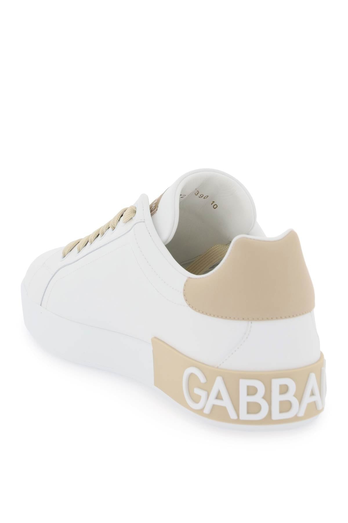 Dolce & Gabbana "Leather Portofino Sneakers With Dg Men - 3