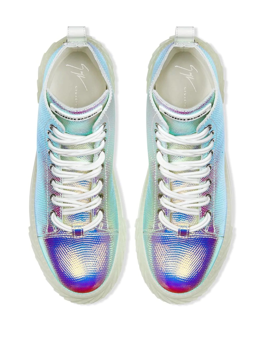 Blabber shimmering lizard-effect sneakers - 4