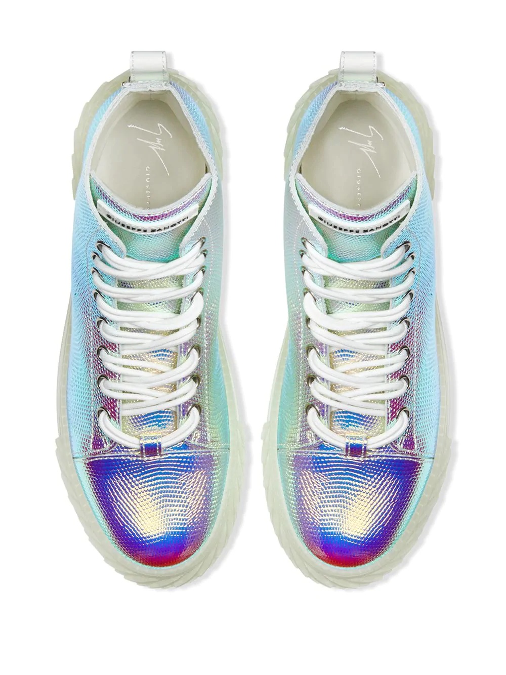 Blabber shimmering lizard-effect sneakers - 4