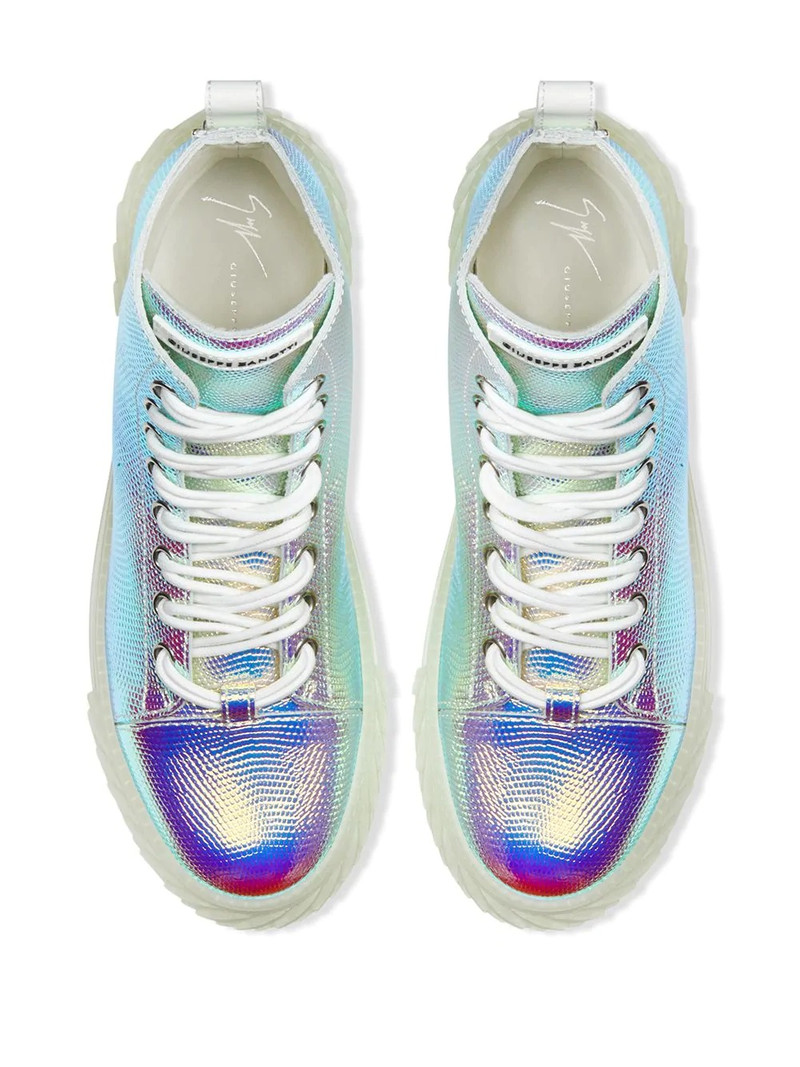 Blabber shimmering lizard-effect sneakers 4