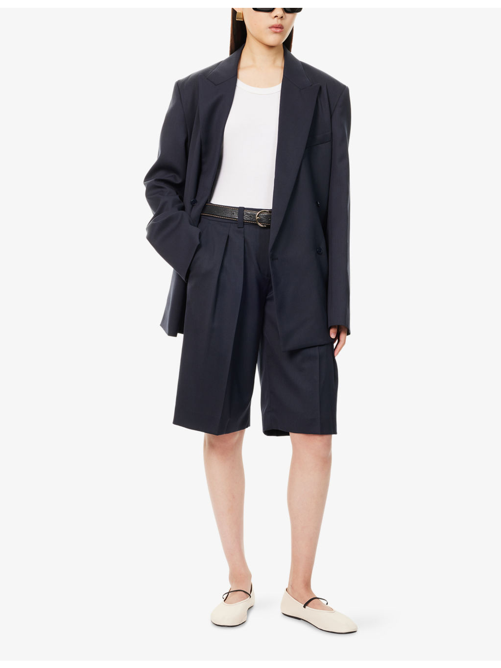 Bilbao Pleated Wool Bermuda Shorts - 2