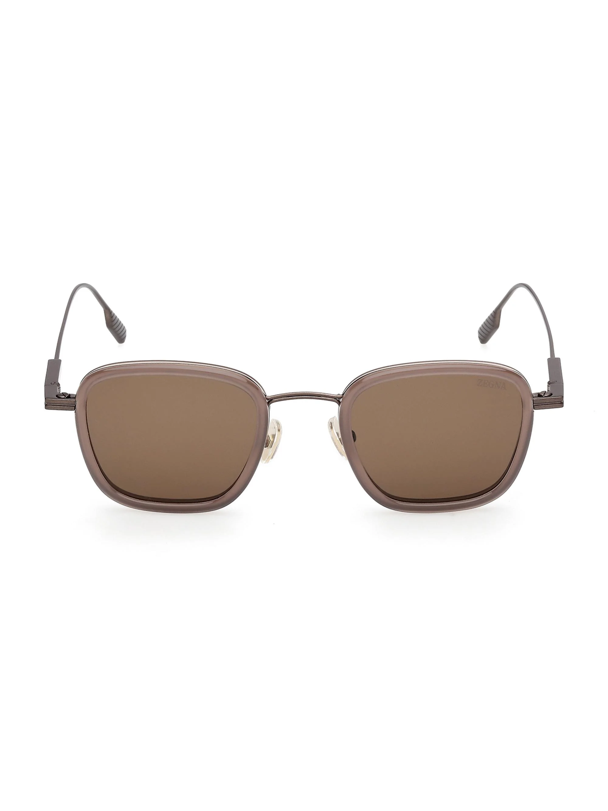 Men's 47MM Geometric Sunglasses - Light Brown - 1