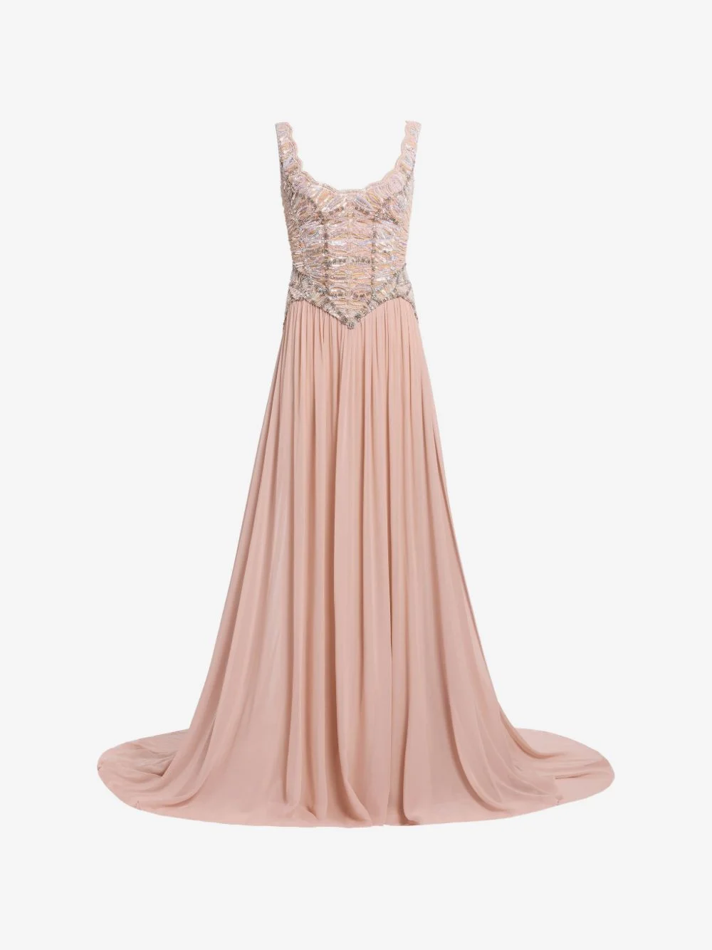 embroidered corset maxi dress - 1