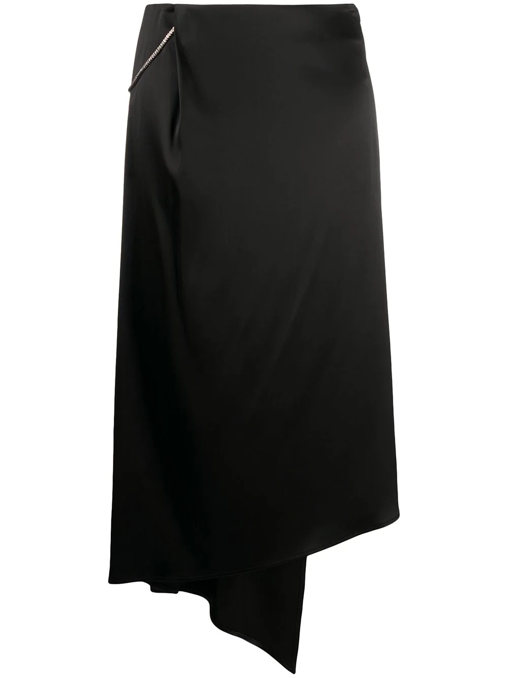 draped midi skirt - 1