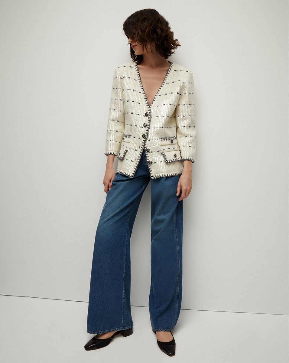 CERIANI SEQUINED KNIT JACKET - 4