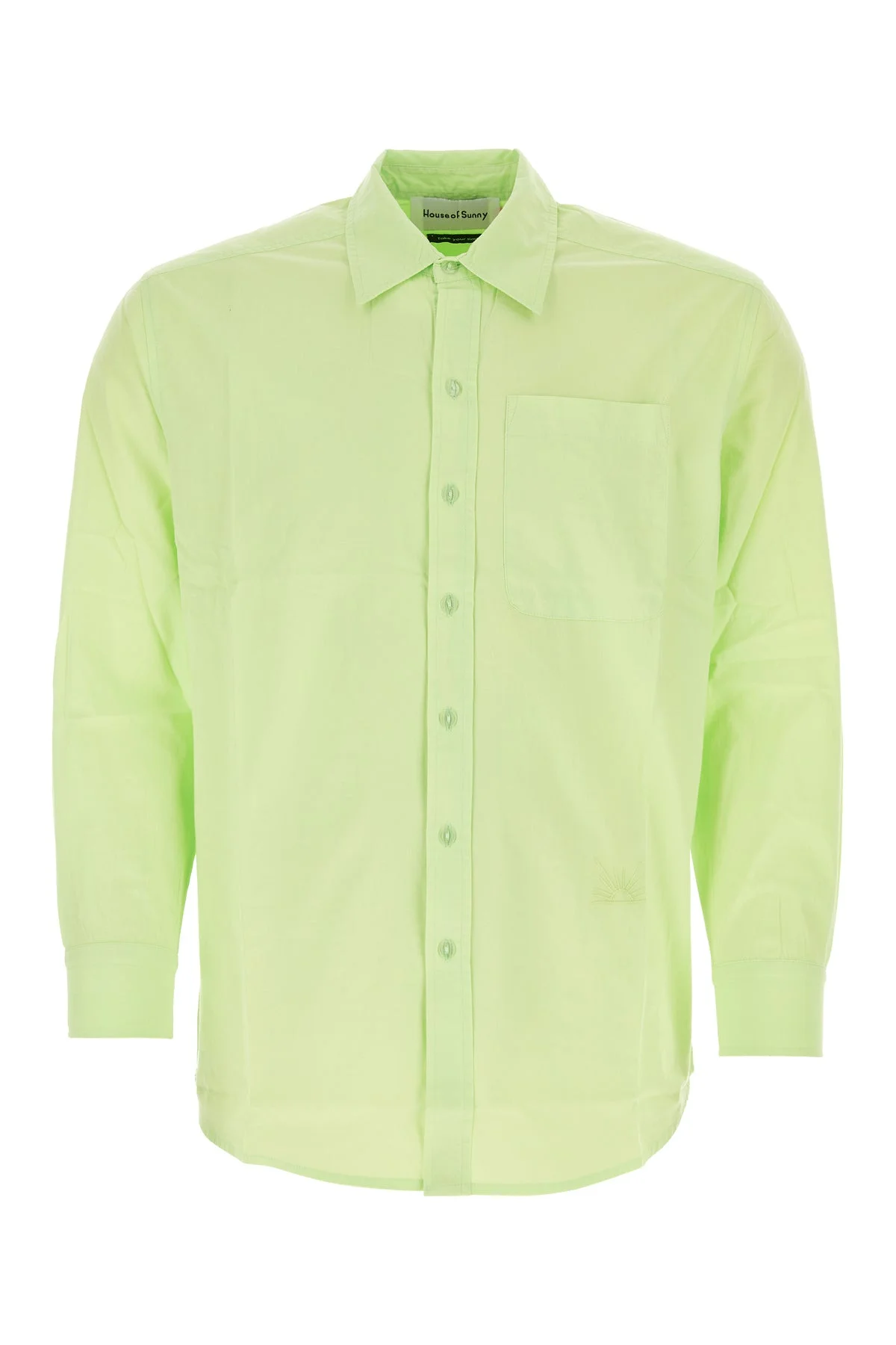 Acid green poplin Vito shirt - 1