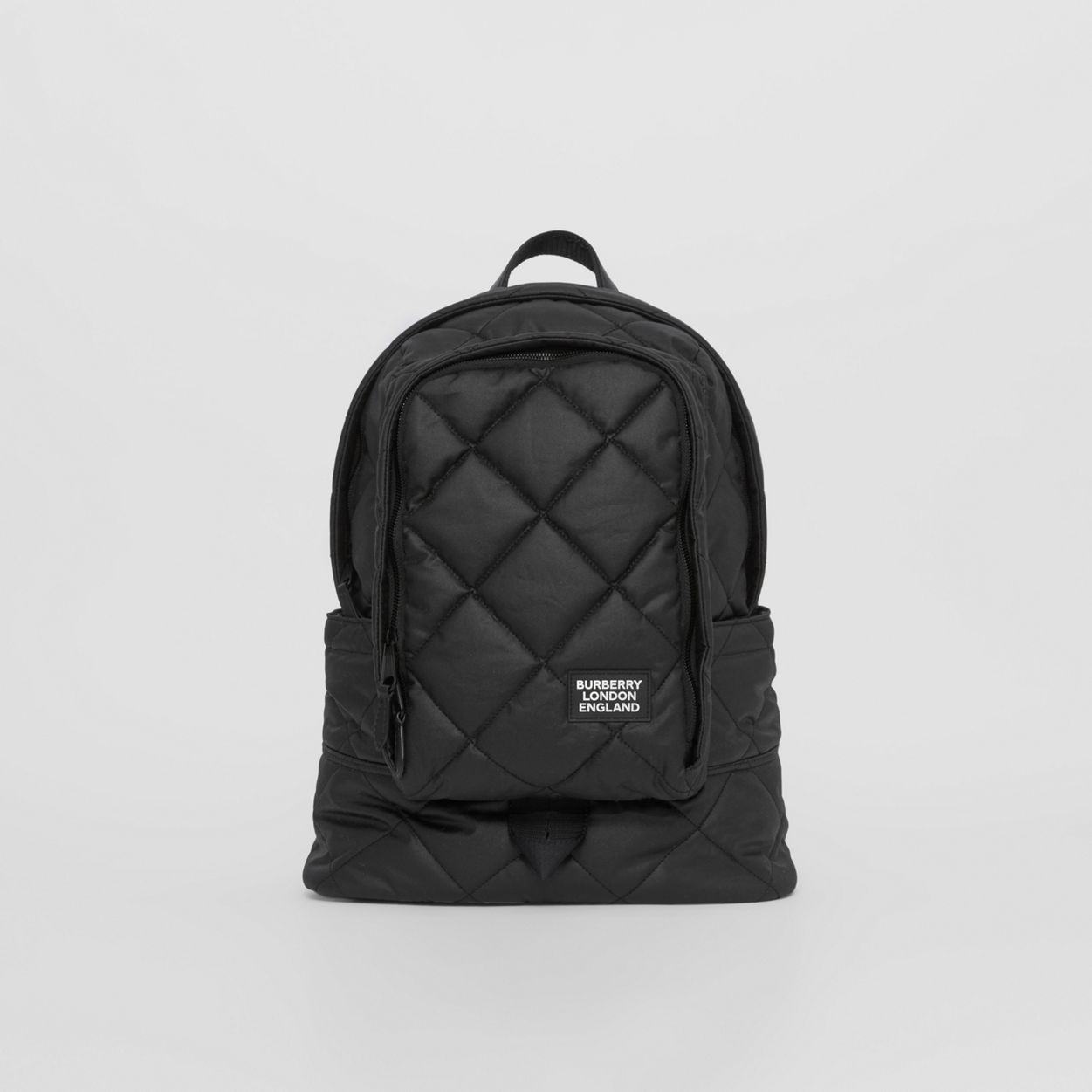 Large Diamond Quilted Cotton Backpack - 1