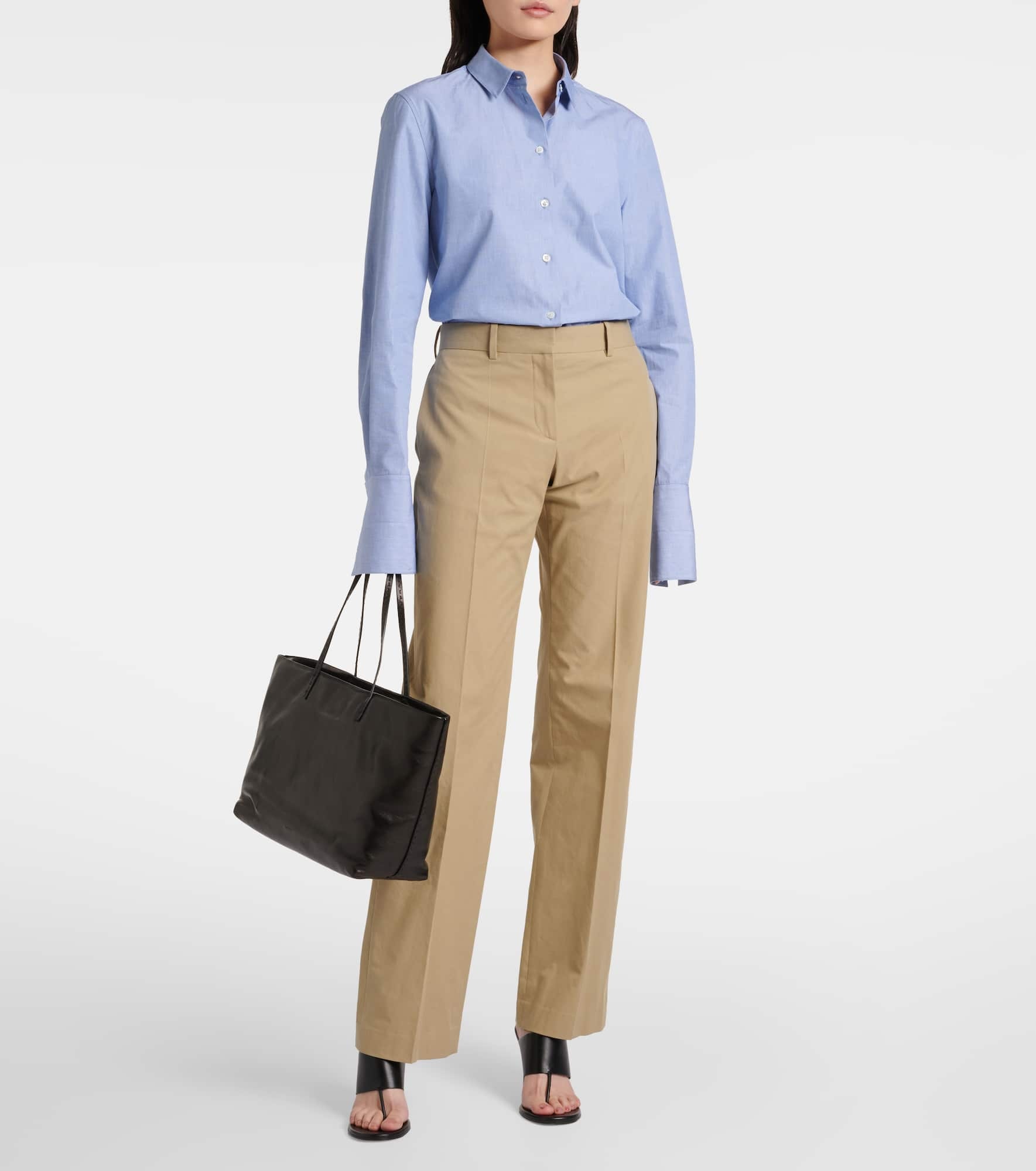 Selvie cotton straight pants - 2