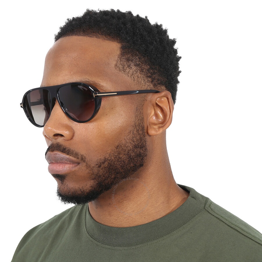 Tom Ford Marcus Smoke Gradient Pilot Men's Sunglasses FT1023 01B 60 - 2