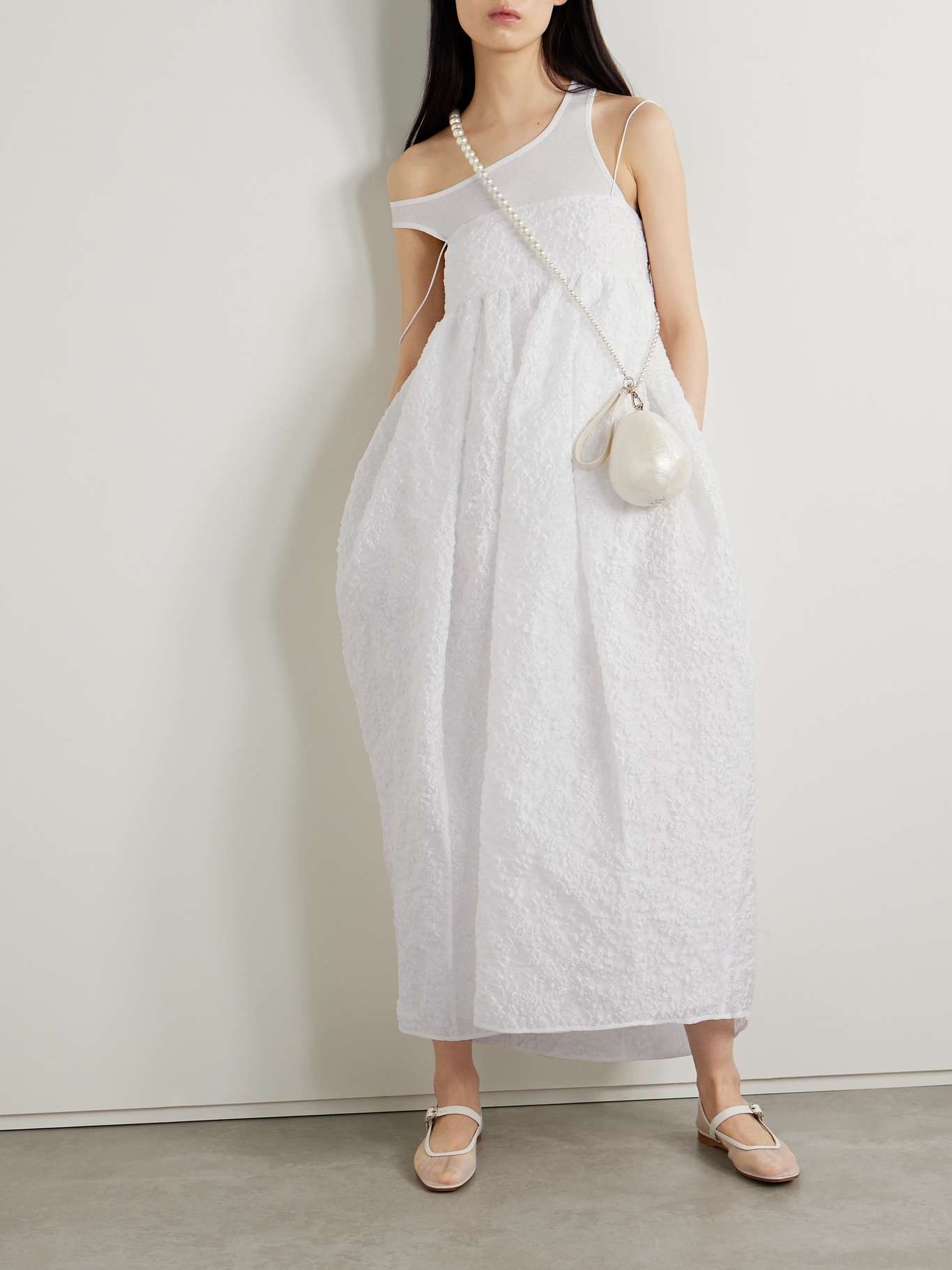 Cecilie Bahnsen bow-detail minidress - White