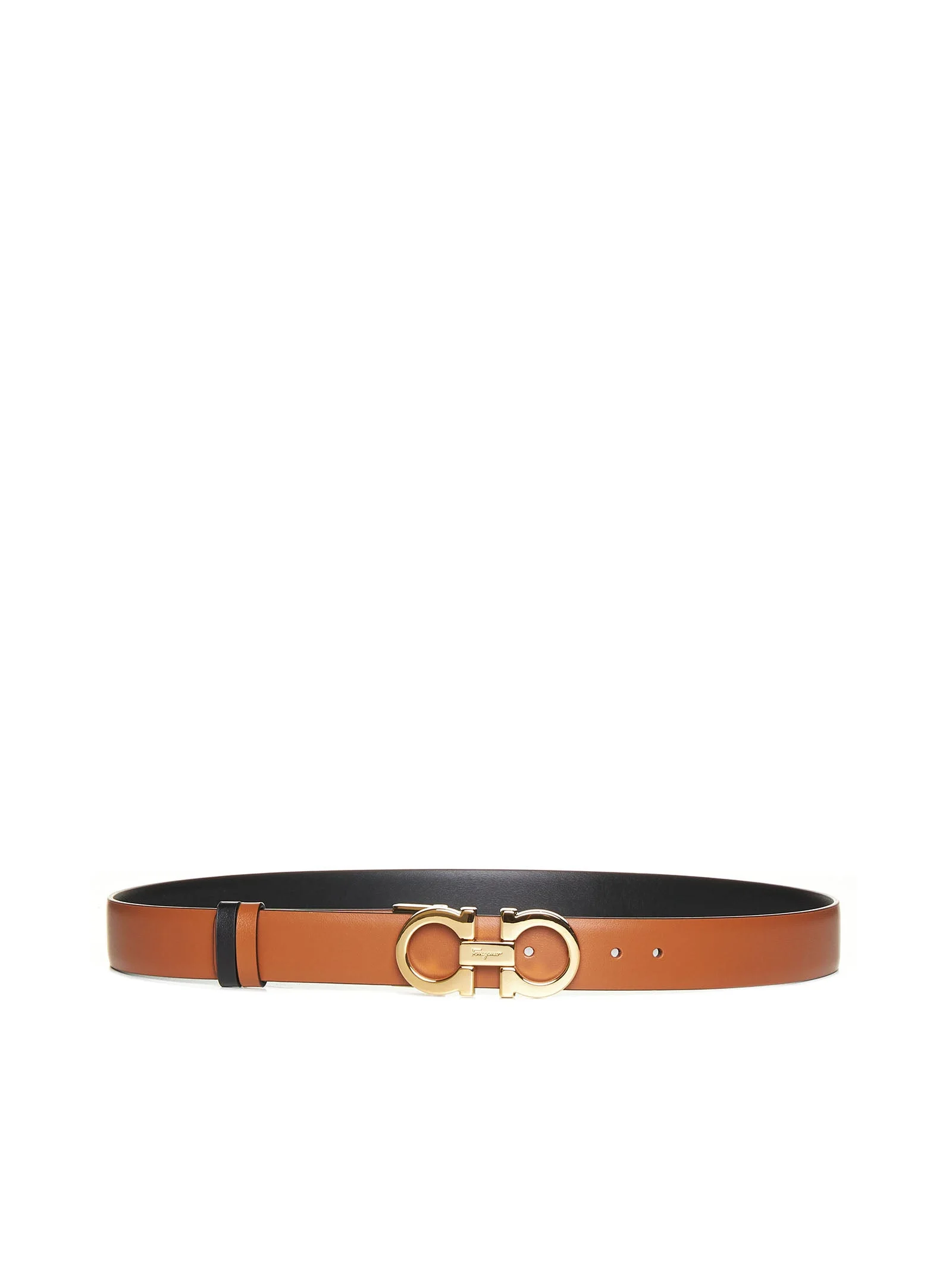 Gancini leather reversible belt - 1