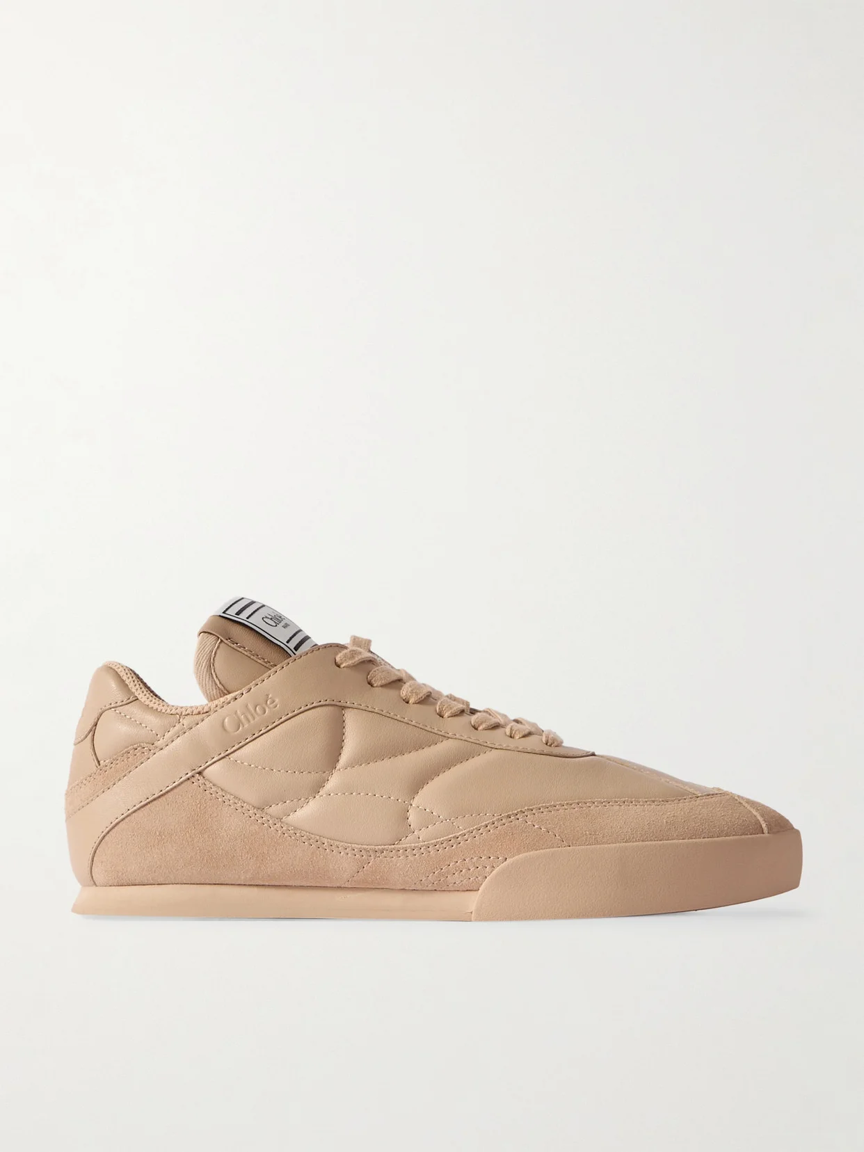 Kick Suede-trimmed Quilted Leather Sneakers - 1