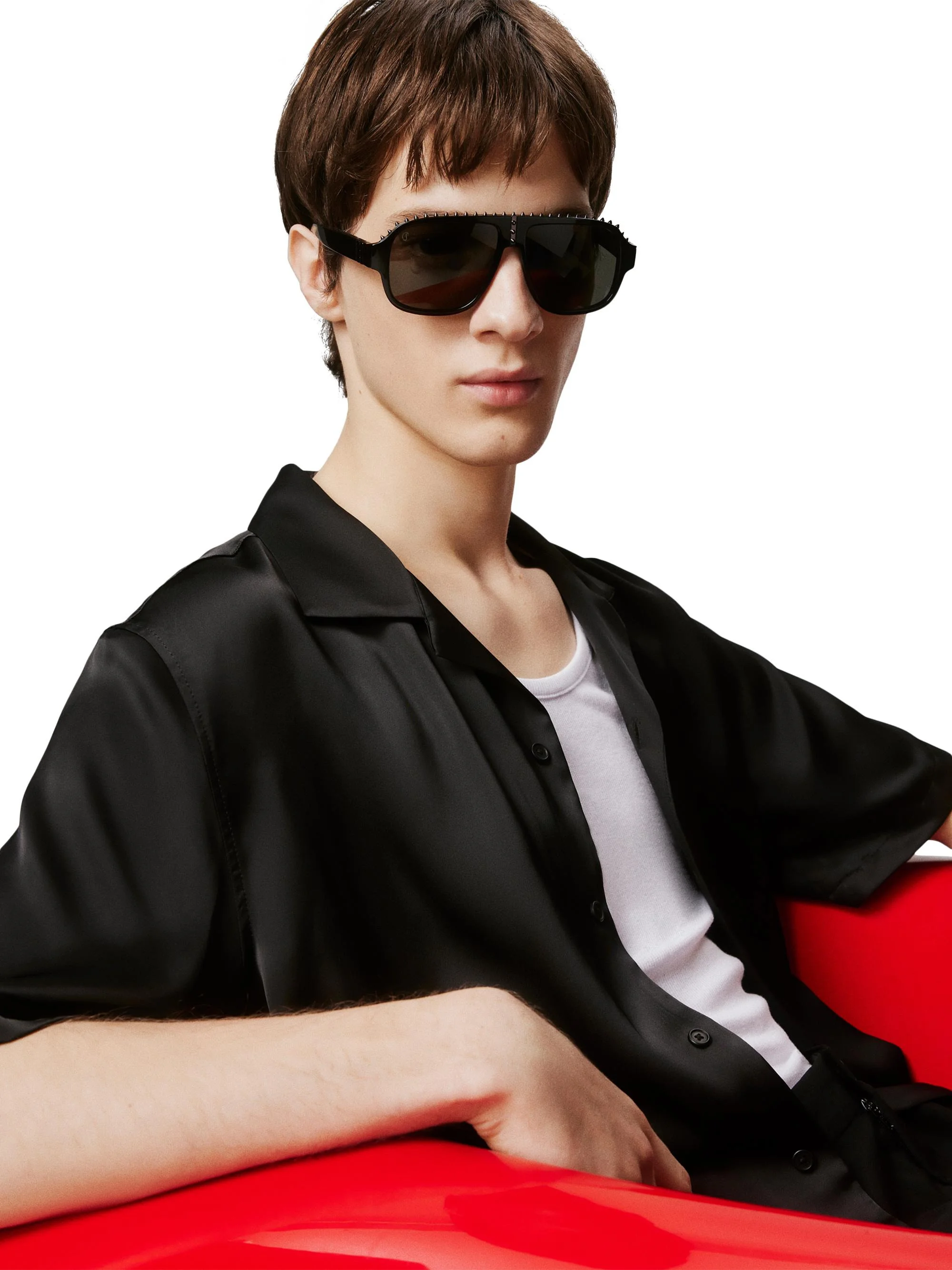 Women's Roller 57MM Navigator Sunglasses - Shiny Black - 1