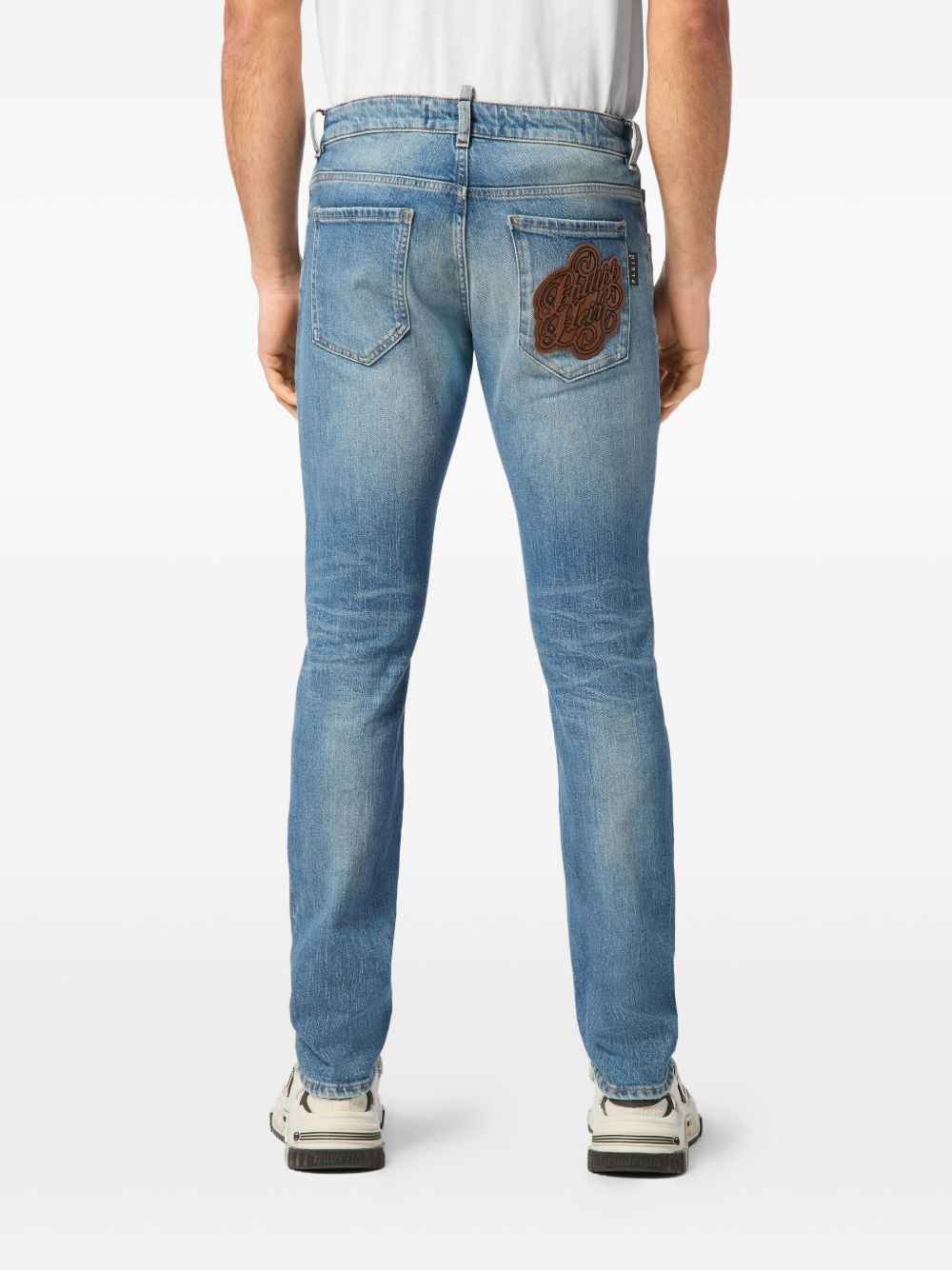 logo-patch jeans - 4