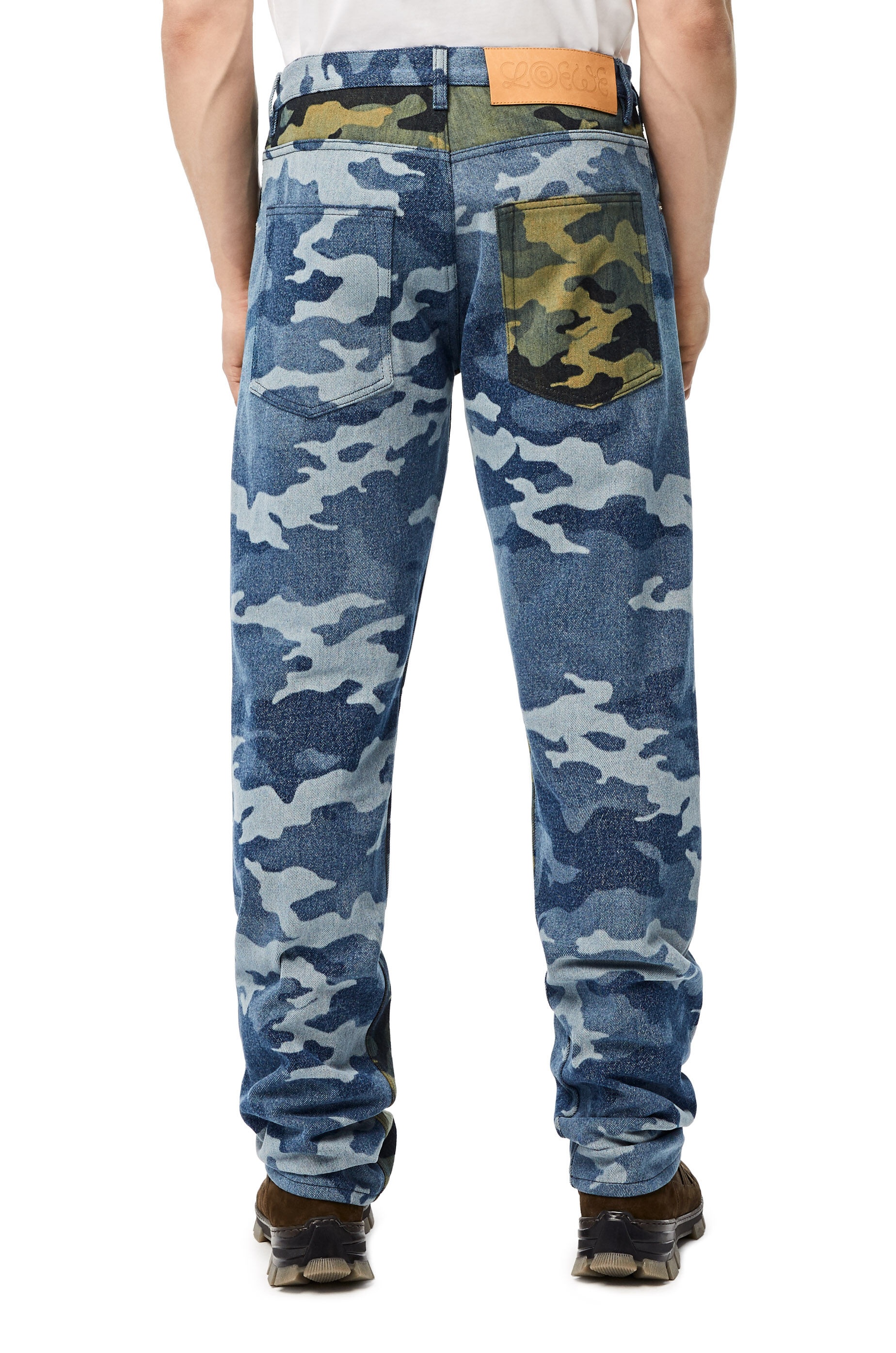 Camouflage trousers in denim - 3