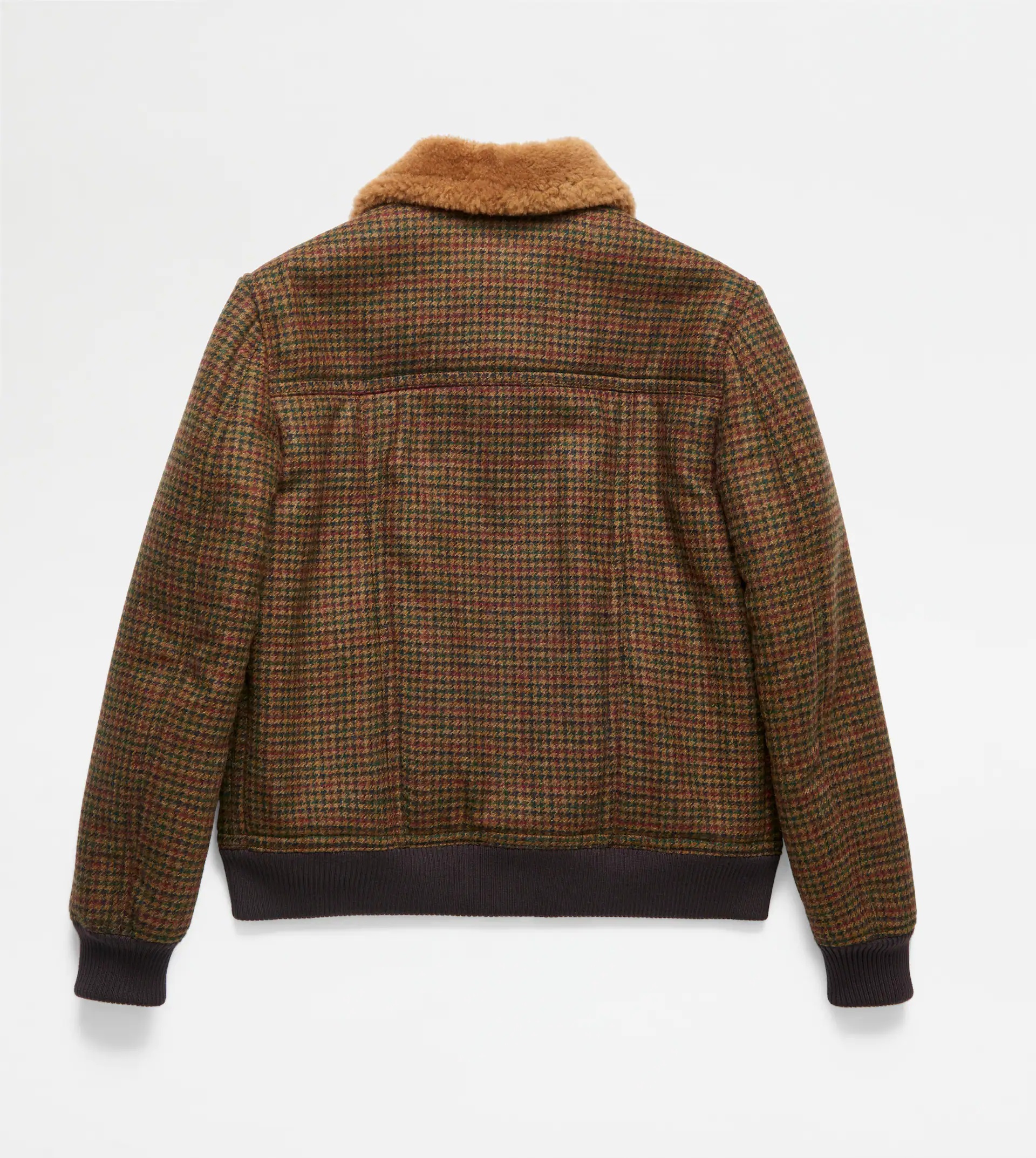 SHETLAND BOMBER LINED IN SHEARLING - BROWN, RED - 7