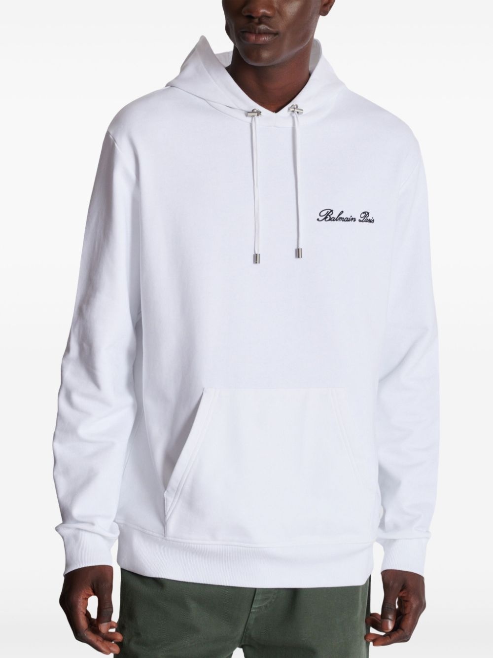 embroidered-logo hoodie - 5