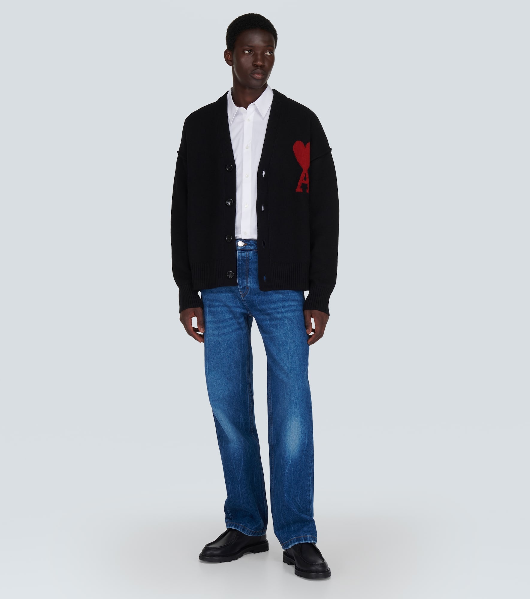 Bleached mid-rise straight jeans - 2