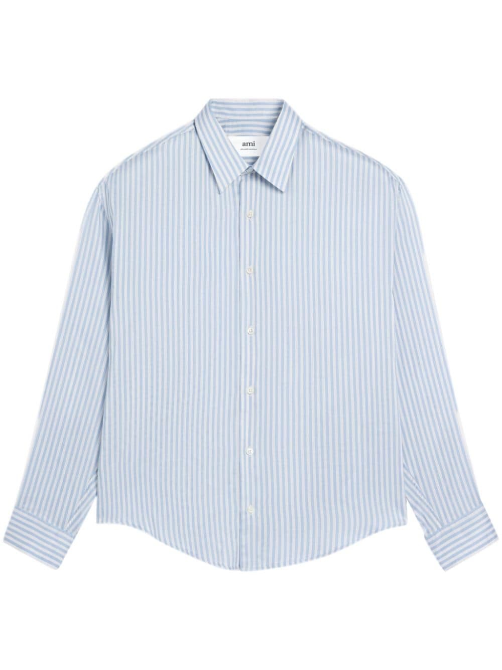 long-sleeve striped shirt - 1