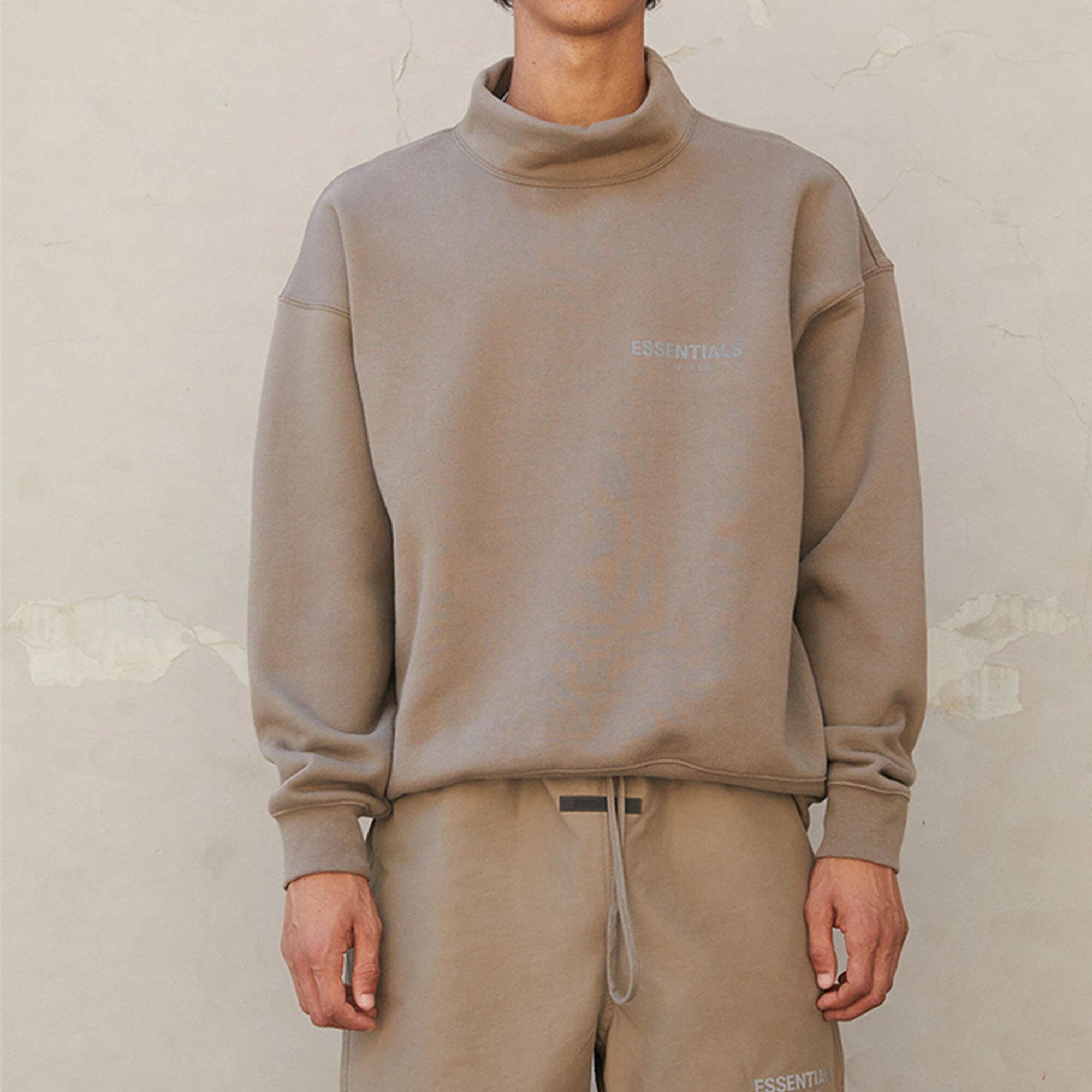 Fear of God Essentials FW21 Pullover Mock Neck Sweatshirt 'Harvest' FOG-FW21-011 - 4