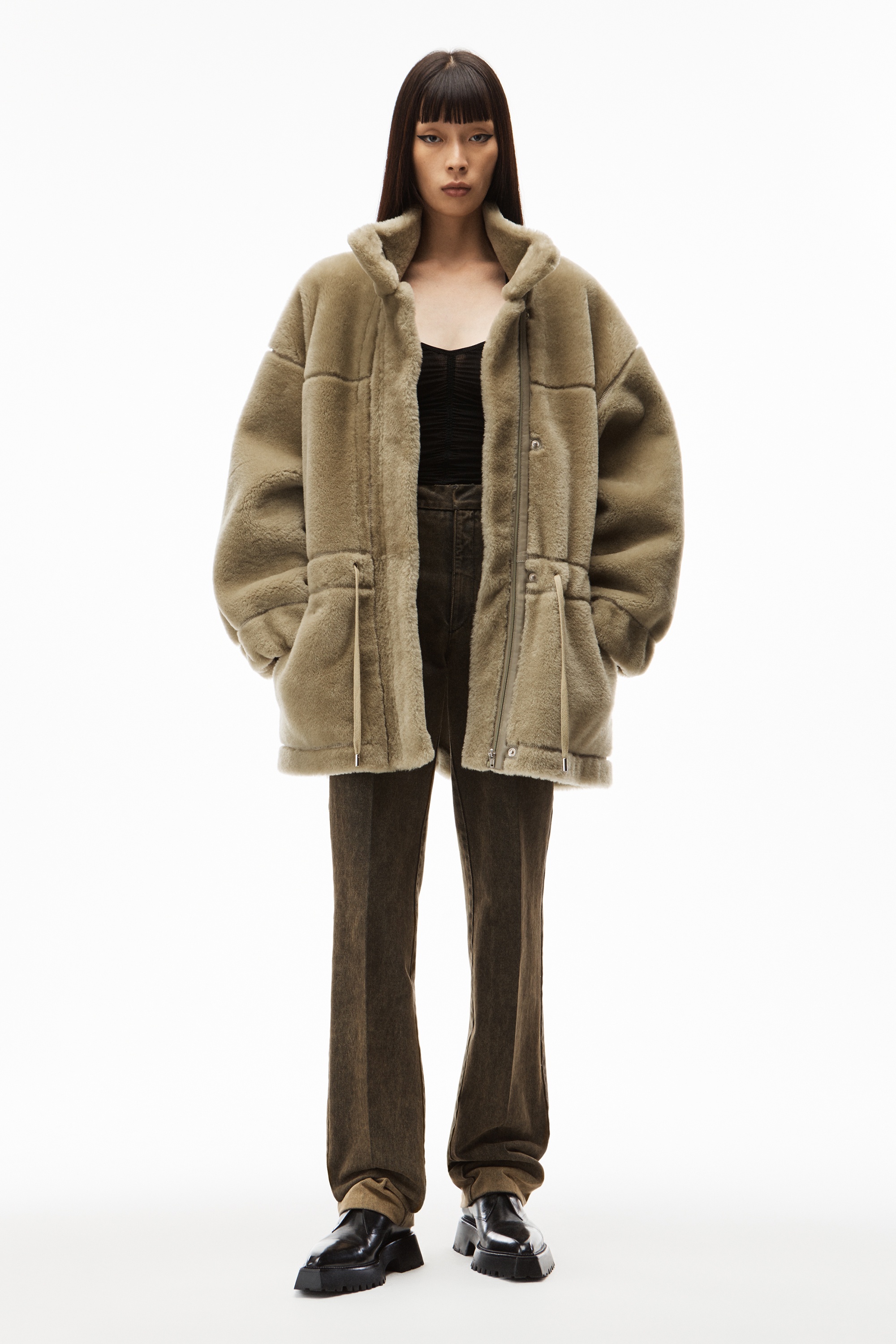 MID-LENGTH PARKA IN LAMB SHEARLING - 2