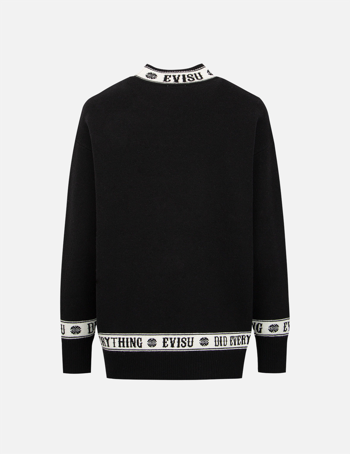 LOGO AND KAMON JACQUARD KNITTED SWEATER - 2