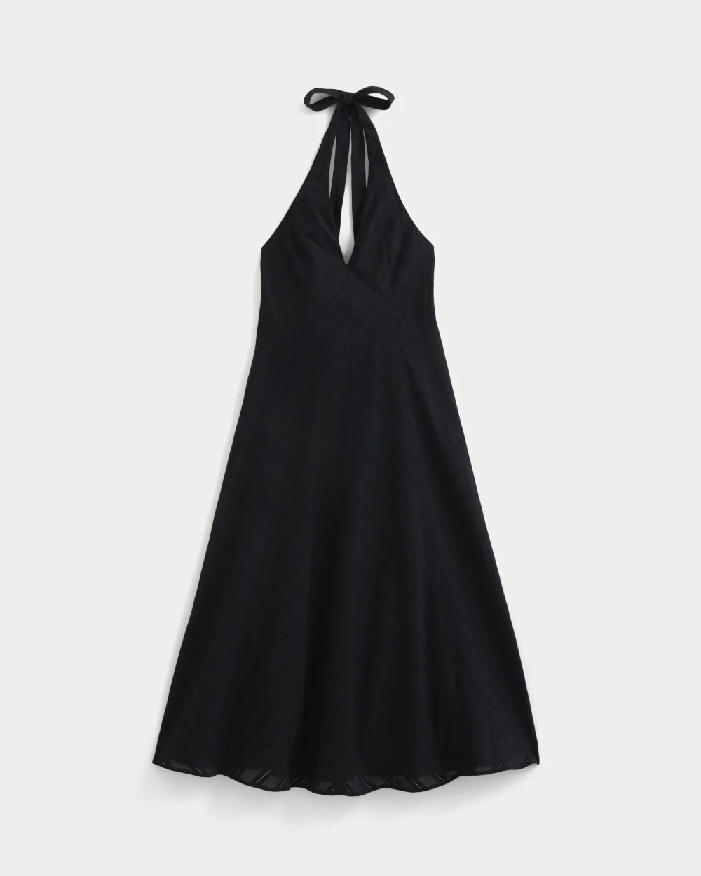 TEXTURED HALTER MIDI DRESS - 1