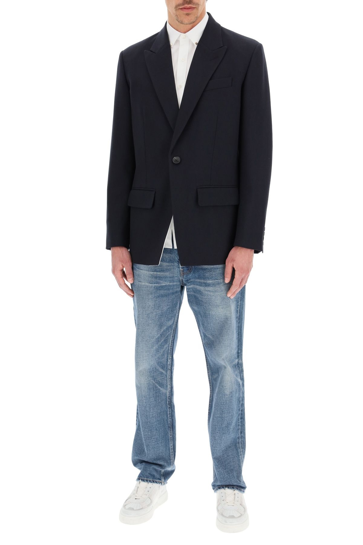 SINGLE-BREASTED WOOL BLAZER - 2