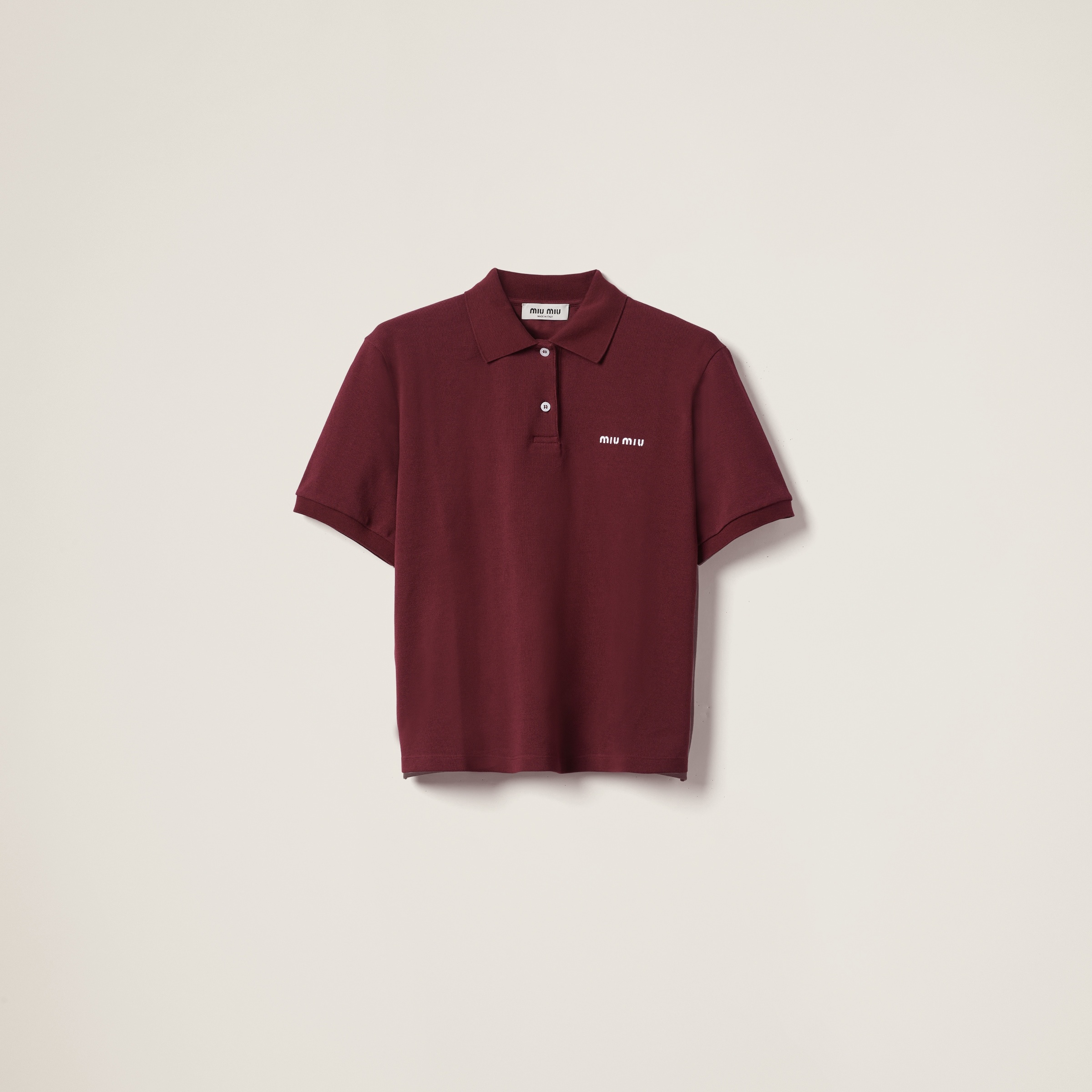 Cotton piqué polo shirt - 1