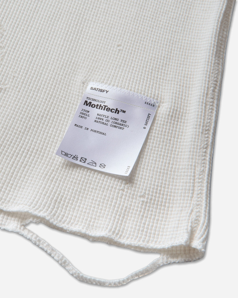 Men's MothTech Waffle Long T-Shirt Off White 4