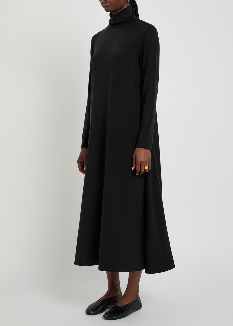 EILEEN FISHER Eileen Fisher Turtle-neck Jersey Midi Dress outlook
