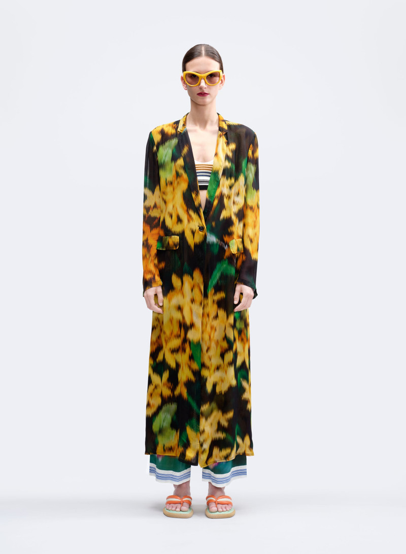 Dries Van Noten PRINTED LONG BLAZER outlook