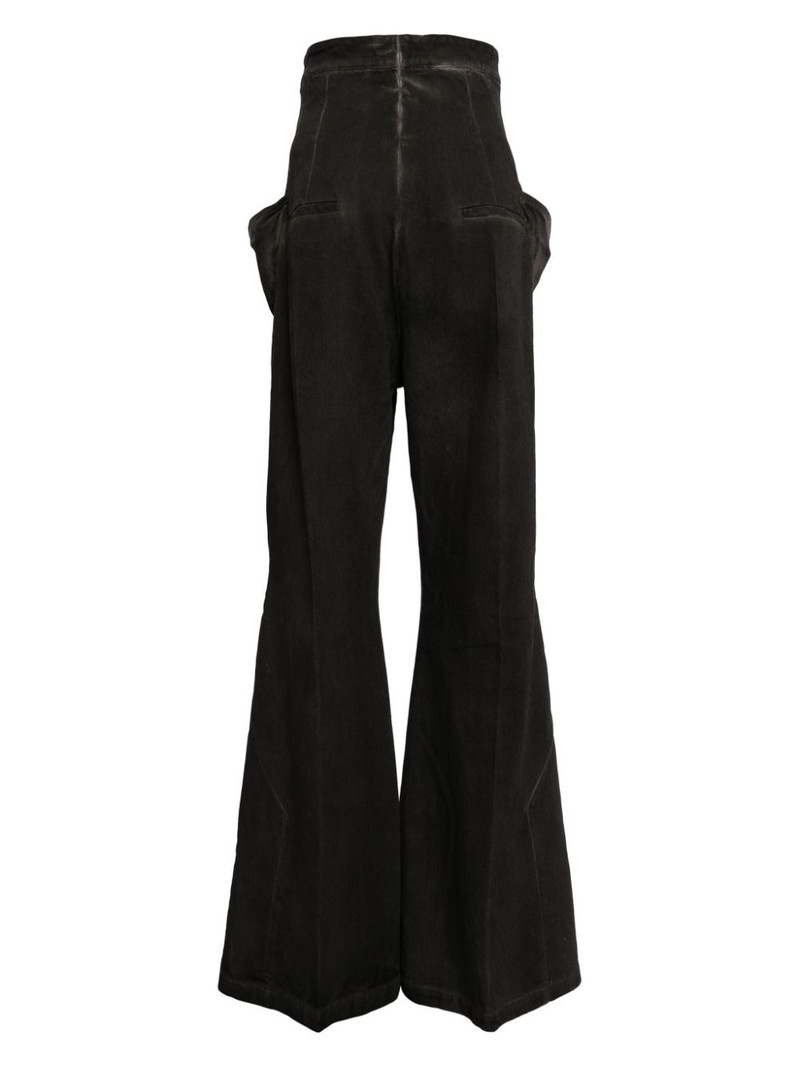 Rick Owens Dirt Slivered high-rise bootcut jeans outlook