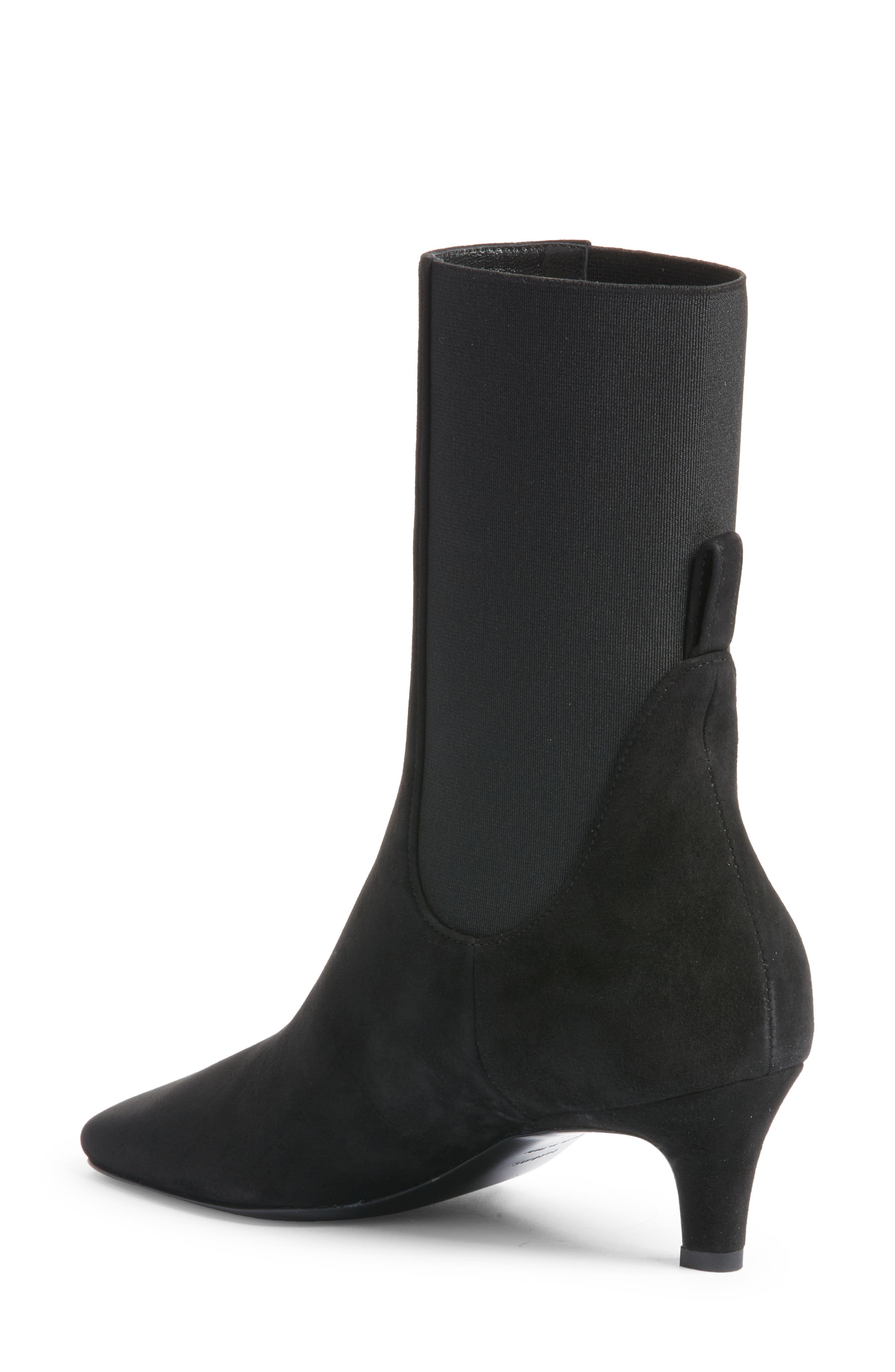 TOTEME The Mid Heel Bootie in Black Suede at Nordstrom - 2
