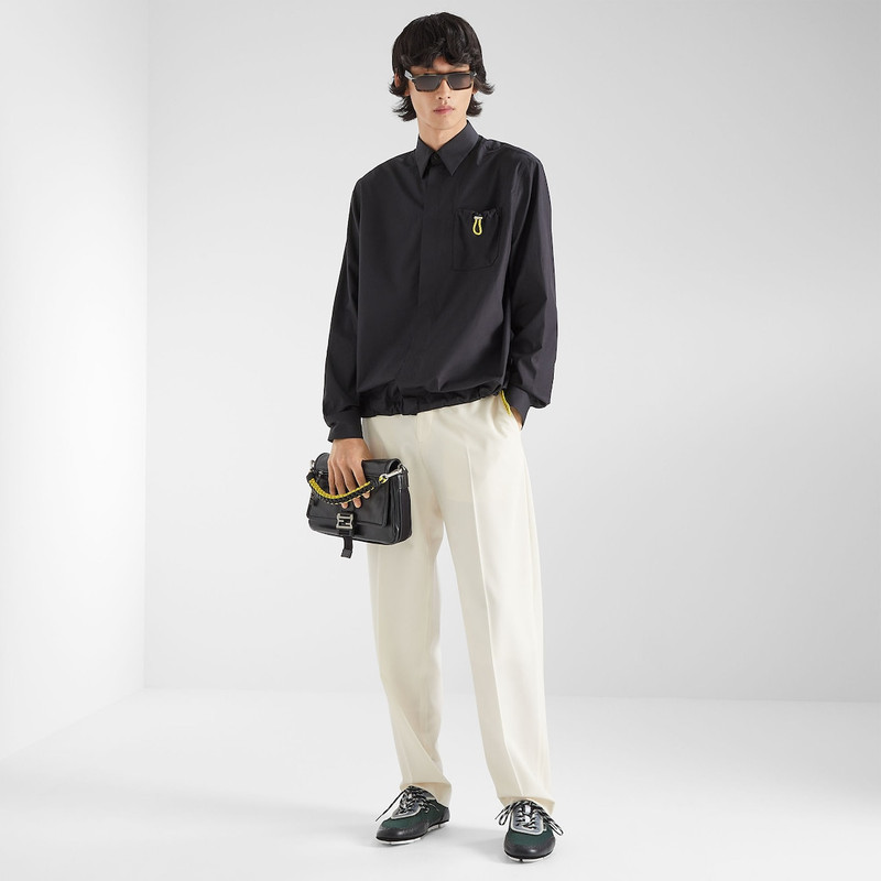 FENDI Shirt Black poplin shirt outlook