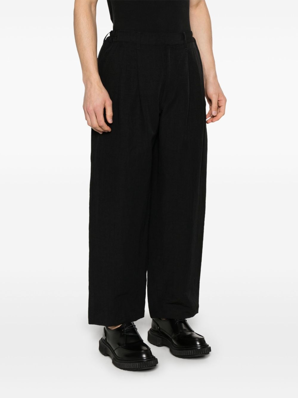 poplin wide trousers - 3