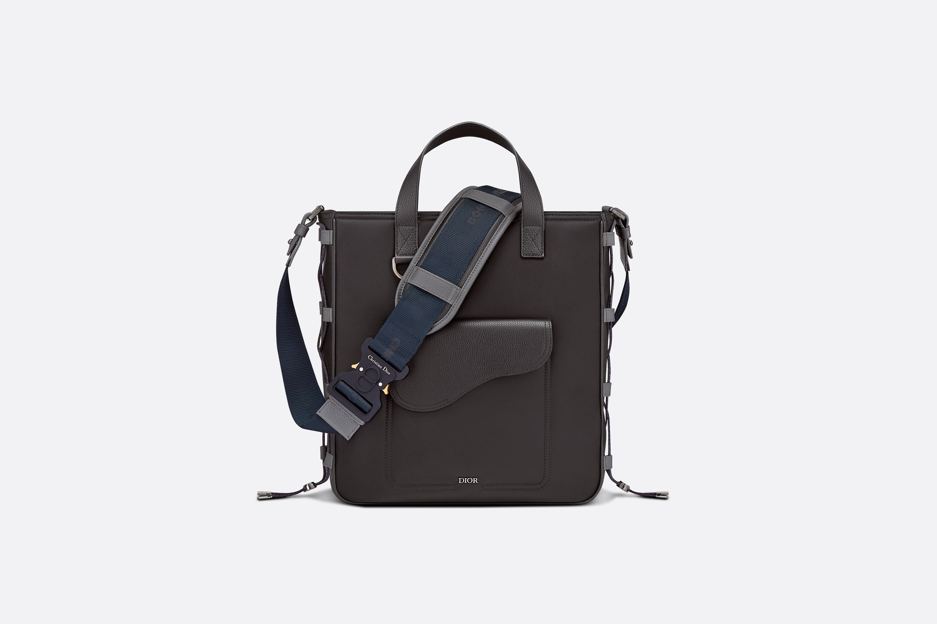 DIOR AND SACAI Saddle Tote with Shoulder Strap - 1