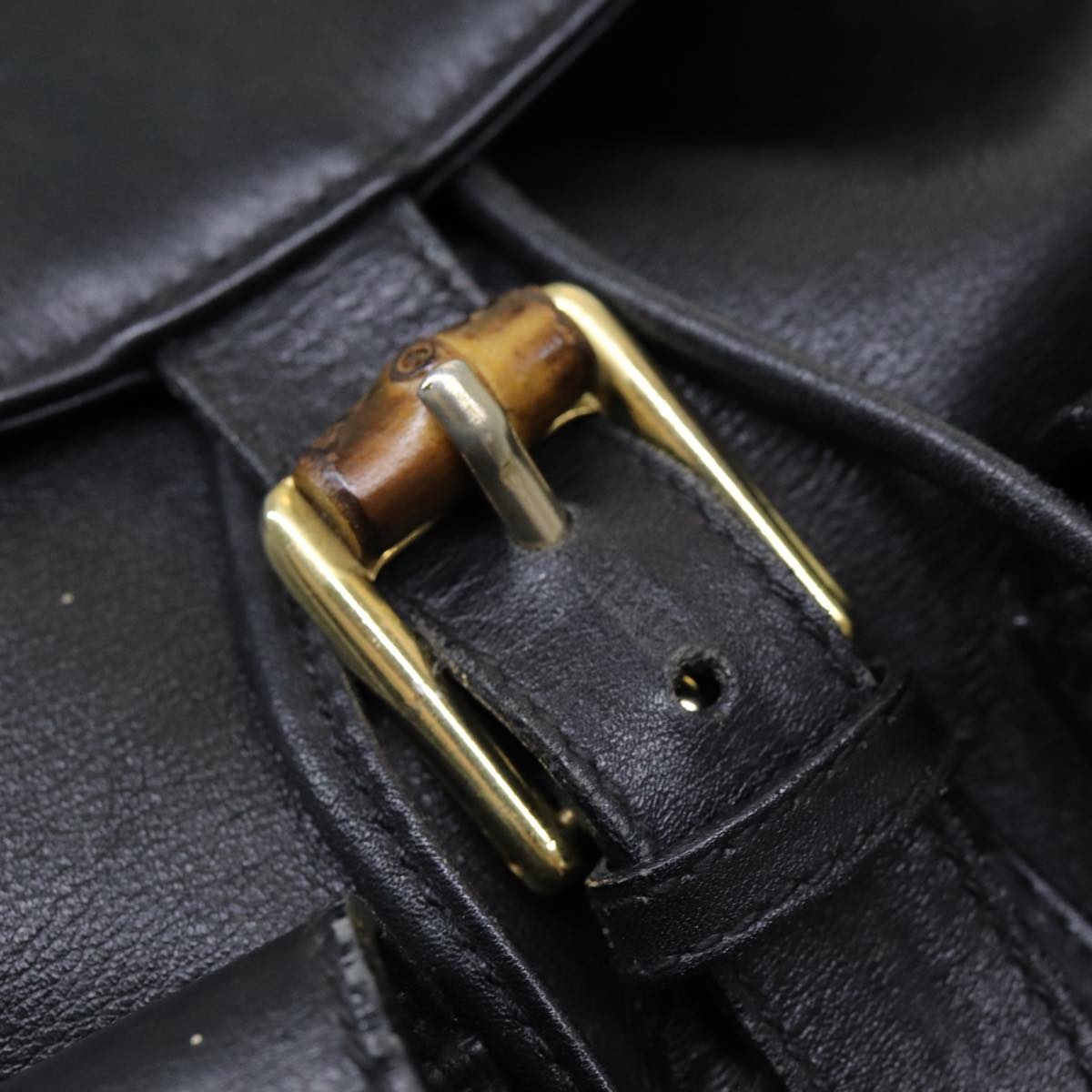 GUCCI Bamboo Backpack Leather Black - 10
