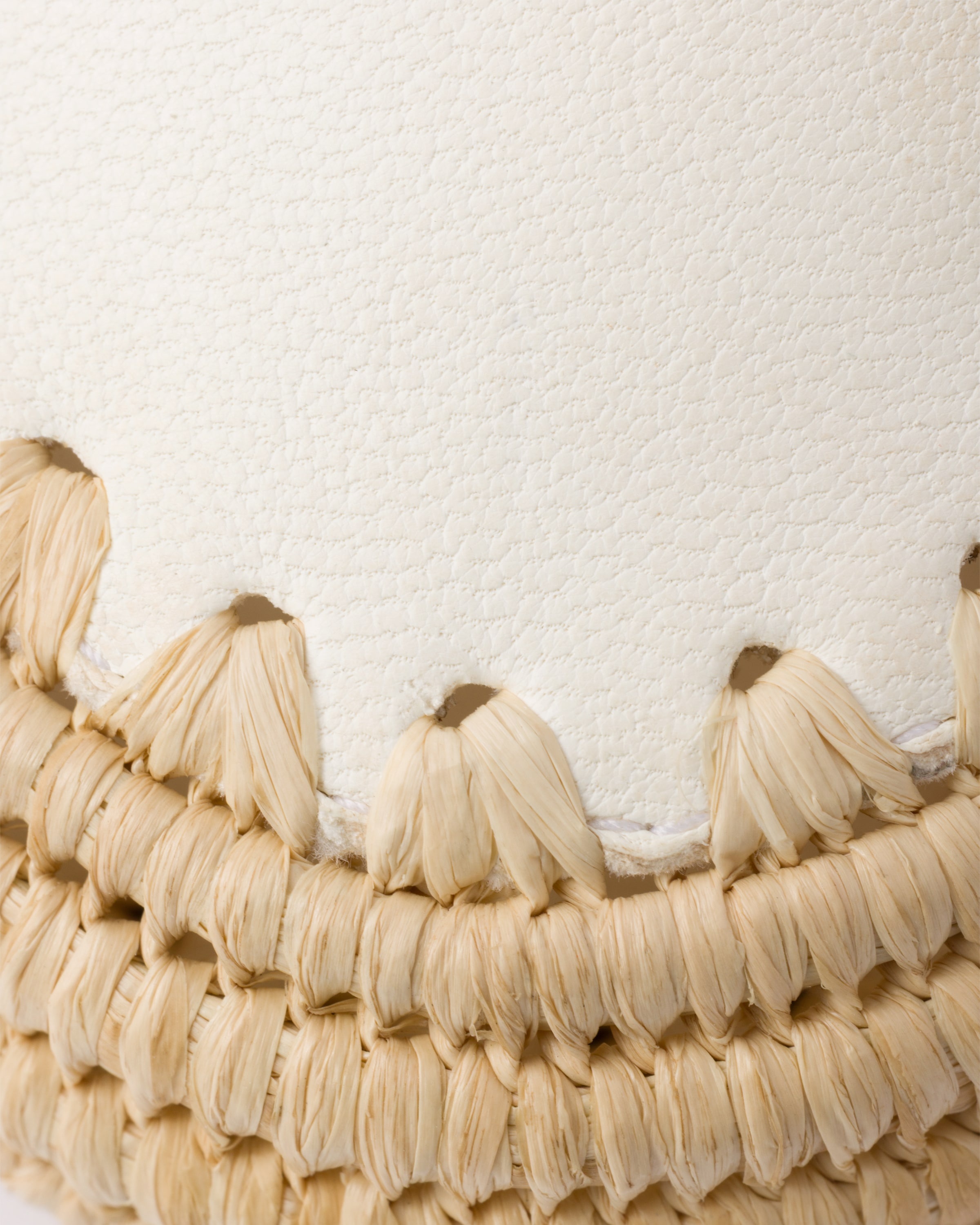Nappa leather and raffia ballerinas - 6