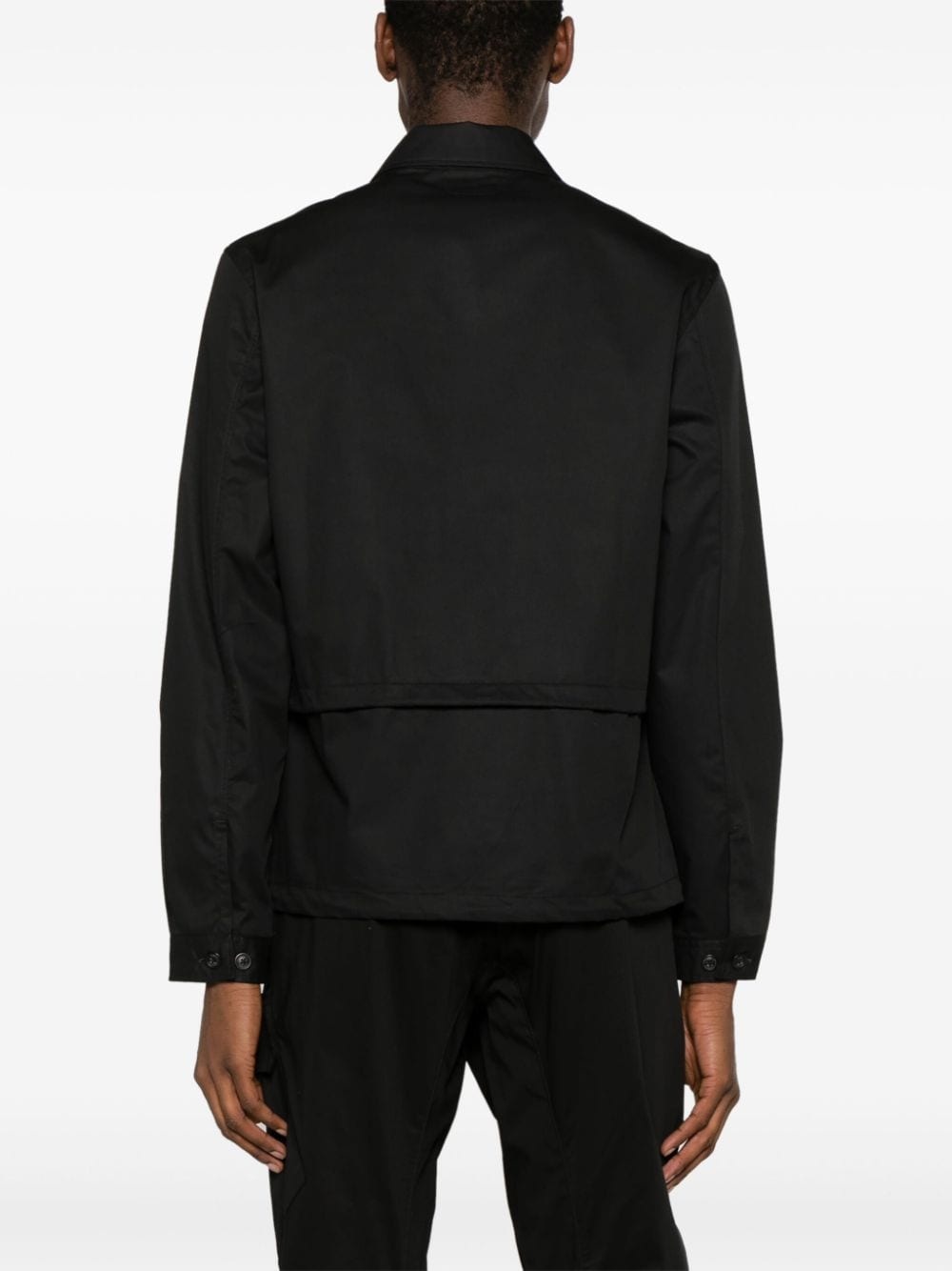 zip-up cotton shirt jacket - 4