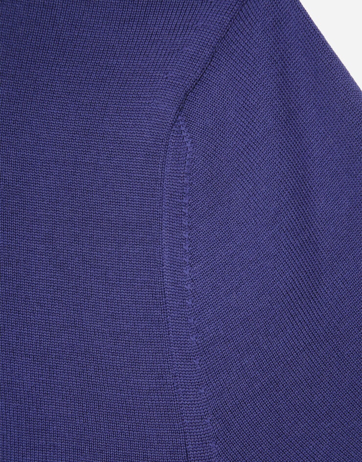 Wool polo-shirt with branded tag - 4